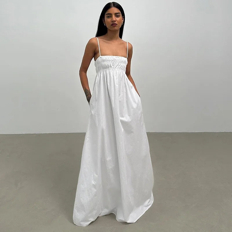white Maxi Sundress