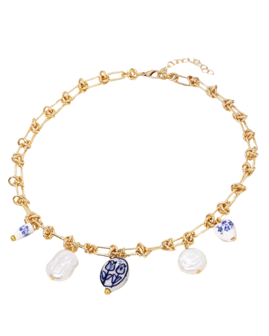 Charm Tulip Ceramic Necklace