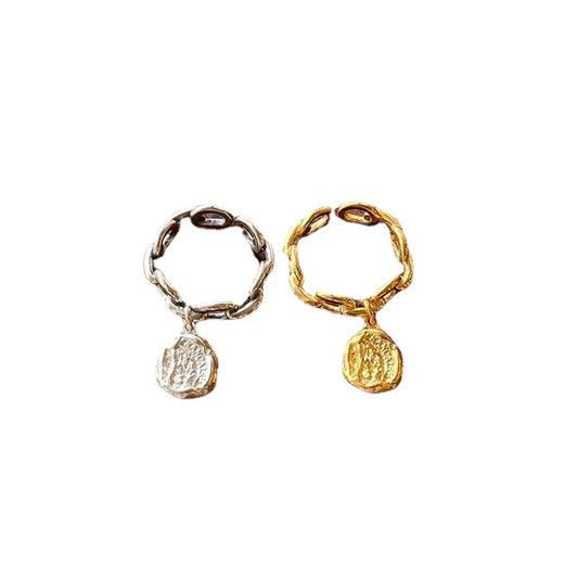 Irregular Texture Pendant Ring
