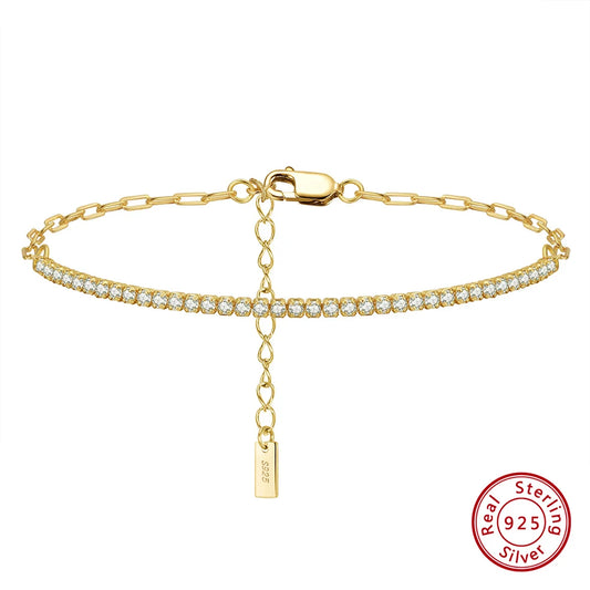 Paperclip Chains Tennis Bracelet