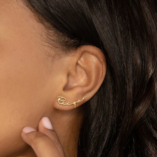 Minimalist Personalized Earrings  Jewelry